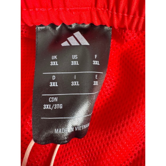 Men's Adidas Essential 3-Stripes 3XL Red Chelsea Shorts - Picture 8 of 8